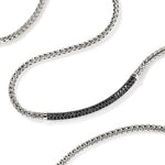 Sterling Silver JH Essential Black Saphire Pavé Necklace - NBS986984BLSX16-18-John Hardy-Renee Taylor Gallery