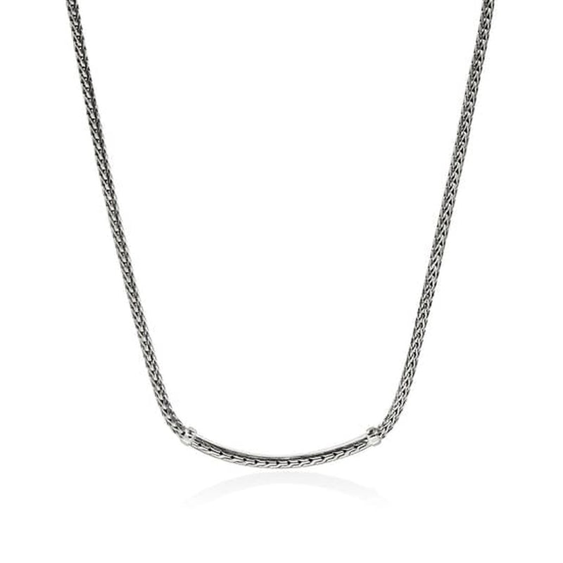 JH Essential Pavé Necklace, Sterling Silver, Blue Sapphire - NBS986984BSPX16-18-John Hardy-Renee Taylor Gallery