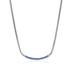 JH Essential Pavé Necklace, Sterling Silver, Blue Sapphire - NBS986984BSPX16-18-John Hardy-Renee Taylor Gallery