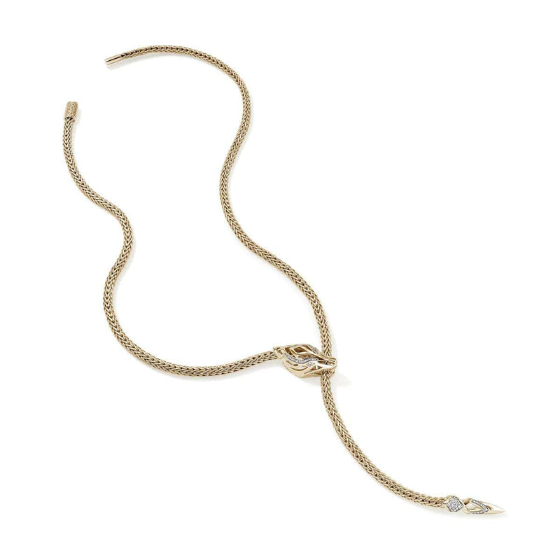 Naga Y Necklace, Gold, Diamonds - NGGX6034812DIX17-John Hardy-Renee Taylor Gallery