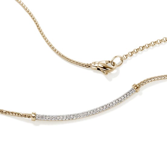 JH Essential Pavé Necklace, Gold, Diamonds - NGGX986972DIX16-18-John Hardy-Renee Taylor Gallery