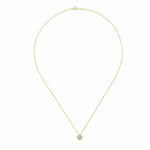 14K Yellow Gold 18" Diamond Pavé Cushion Pendant Necklace - NK3798Y45JJ-Gabriel & Co.-Renee Taylor Gallery