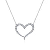 14K White Gold Open Heart Diamond Pendant Necklace - NK5265W45JJ-Gabriel & Co.-Renee Taylor Gallery