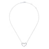 14K White Gold Open Heart Diamond Pendant Necklace - NK5265W45JJ-Gabriel & Co.-Renee Taylor Gallery