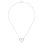 14K White Gold Open Heart Diamond Pendant Necklace - NK5265W45JJ-Gabriel & Co.-Renee Taylor Gallery