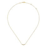 14K Yellow Gold Curved Diamond Bar Necklace - NK5424Y45JJ-Gabriel & Co.-Renee Taylor Gallery