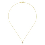 14K Yellow Gold Beaded Round Floating Diamond Pendant Necklace - NK5723Y45JJ-Gabriel & Co.-Renee Taylor Gallery