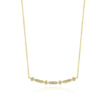 14K Yellow Gold Curved Geometric Diamond Bar Necklace - NK5732Y45JJ-Gabriel & Co.-Renee Taylor Gallery