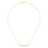 14K Yellow Gold Curved Bar Necklace with Round Diamonds - NK5796Y45JJ-Gabriel & Co.-Renee Taylor Gallery