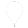 14K White Gold Vintage Inspired Pointed Diamond Cross Pendant Necklace - NK5953W45JJ-Gabriel & Co.-Renee Taylor Gallery