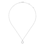 14K White Gold Teardrop Diamond Pendant Necklace - NK6134W45JJ-Gabriel & Co.-Renee Taylor Gallery