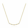 14K Yellow Gold Curved Bar Necklace with Diamond Stations - NK6137Y45JJ-Gabriel & Co.-Renee Taylor Gallery