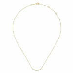 14K Yellow Gold Curved Bar Necklace with Diamond Stations - NK6137Y45JJ-Gabriel & Co.-Renee Taylor Gallery