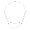 14K White Gold Two Row Necklace with Diamond Drops - NK6338W45JJ-Gabriel & Co.-Renee Taylor Gallery