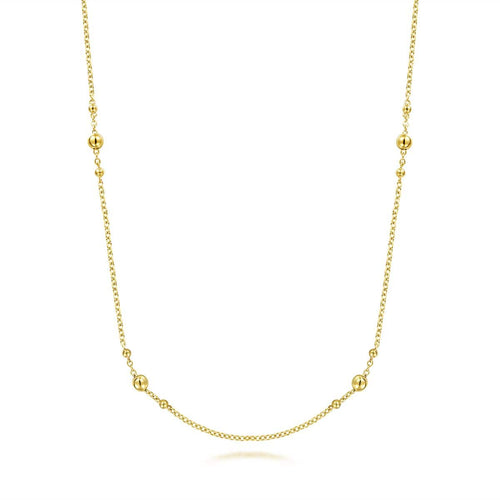 14K Yellow Gold 32" Bujukan Station Necklace - NK6447Y4JJJ-Gabriel & Co.-Renee Taylor Gallery