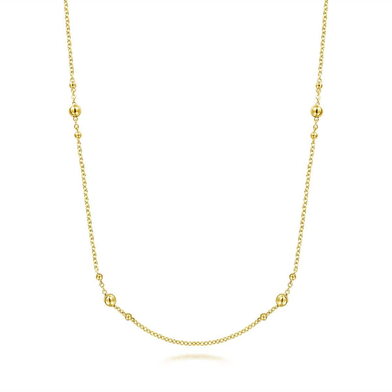 14K Yellow Gold 32" Bujukan Station Necklace - NK6447Y4JJJ-Gabriel & Co.-Renee Taylor Gallery