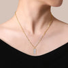 14K Yellow Gold 18" Diamond Pave' Dog Tag Hollow Chain Necklace - NK6842-18Y45JJ-Gabriel & Co.-Renee Taylor Gallery