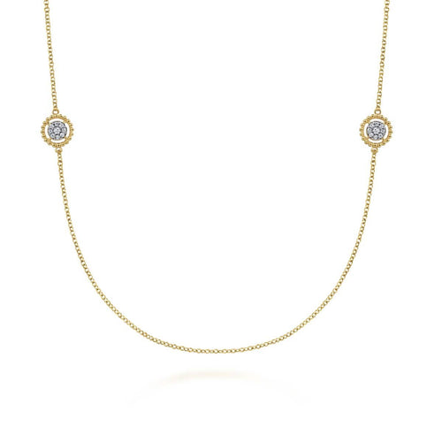 14K Yellow Gold 32" Double Sided Diamond Bujukan Station Necklace - NK6942-32Y45JJ-Gabriel & Co.-Renee Taylor Gallery