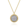 14K Yellow Gold Bujukan and Diamond Pavé Pendant Necklace - NK6978Y45JJ-Gabriel & Co.-Renee Taylor Gallery