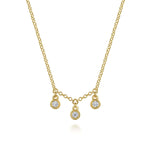 14K Yellow Gold Diamond Drop Pendant Necklace - NK7044Y45JJ-Gabriel & Co.-Renee Taylor Gallery