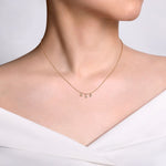 14K Yellow Gold Diamond Drop Pendant Necklace - NK7044Y45JJ-Gabriel & Co.-Renee Taylor Gallery