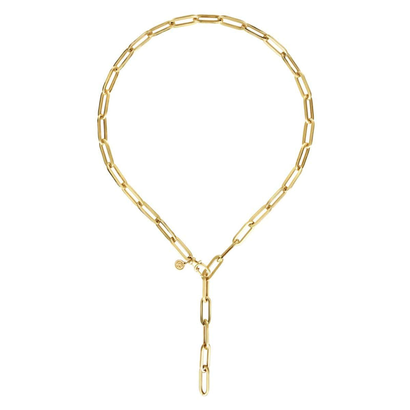 14K Yellow 20" Gold Hollow Paperclip Link Chain Necklace - NK7092-20Y4JJJ-Gabriel & Co.-Renee Taylor Gallery