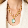 Nassau Statement Necklace - Iridescent Capri Blue-Julie Vos-Renee Taylor Gallery