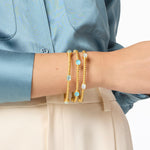 Nassau Stone Bangle - Iridescent Aquamarine Blue-Julie Vos-Renee Taylor Gallery