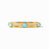 Nassau Stone Hinge Bangle - Iridescent Capri Blue-Julie Vos-Renee Taylor Gallery