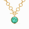 Honeybee Demi Necklace - Iridescent Emerald Green-Julie Vos-Renee Taylor Gallery