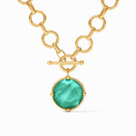 Honeybee Demi Necklace - Iridescent Emerald Green-Julie Vos-Renee Taylor Gallery