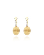 "Baby Ciliegine" Gold Ball Drop Earrings with Diamonds Details - OS41-583-Nanis-Renee Taylor Gallery