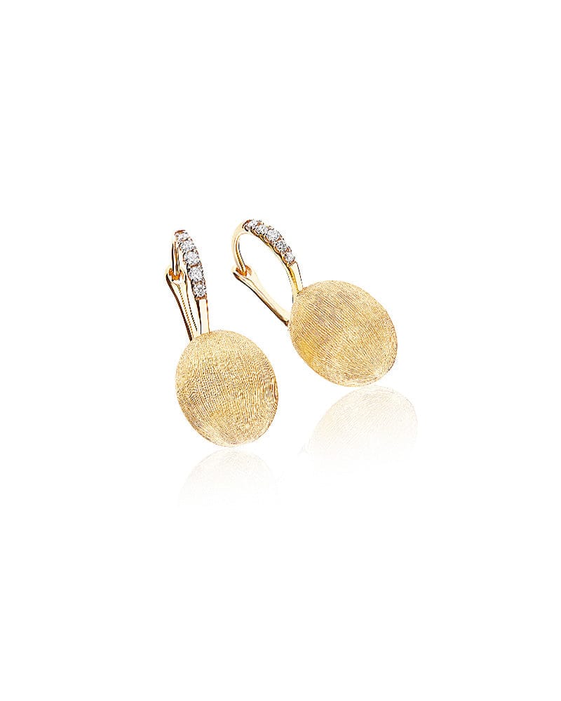 "Baby Ciliegine" Gold Ball Drop Earrings with Diamonds Details - OS41-583-Nanis-Renee Taylor Gallery