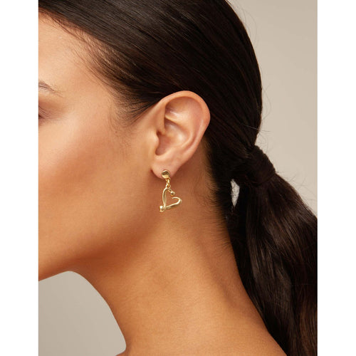 One Love Gold Earrings-UNO de 50-Renee Taylor Gallery