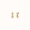 18K Gold Plated Earrings With Two Beads - PEN0993ORO0000U-UNO de 50-Renee Taylor Gallery