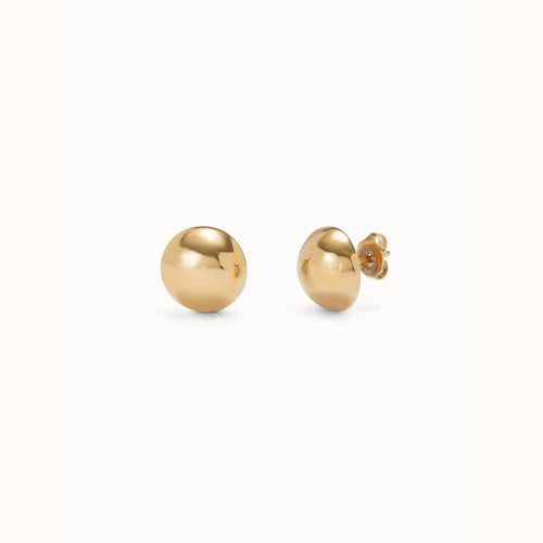 18K Gold Plated Bead Shaped Earrings - PEN0996ORO0000U-UNO de 50-Renee Taylor Gallery