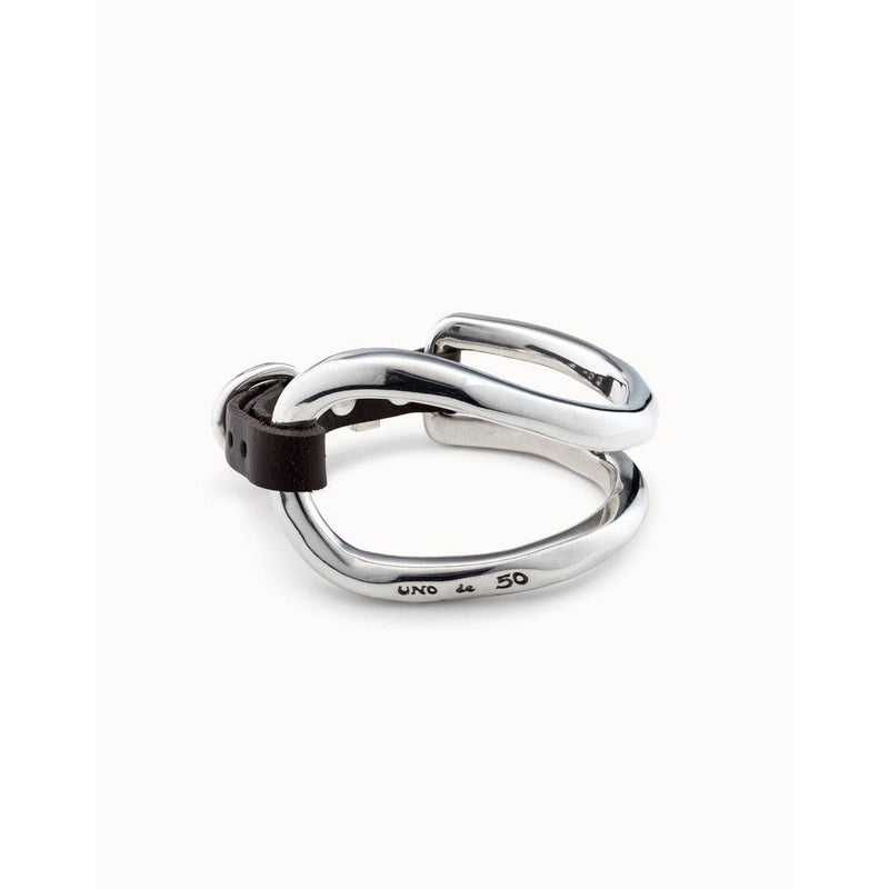 Bocado Leather & Sterling Silver Sterling Silver Plated Bracelet - PUL0228MAR-UNO de 50-Renee Taylor Gallery