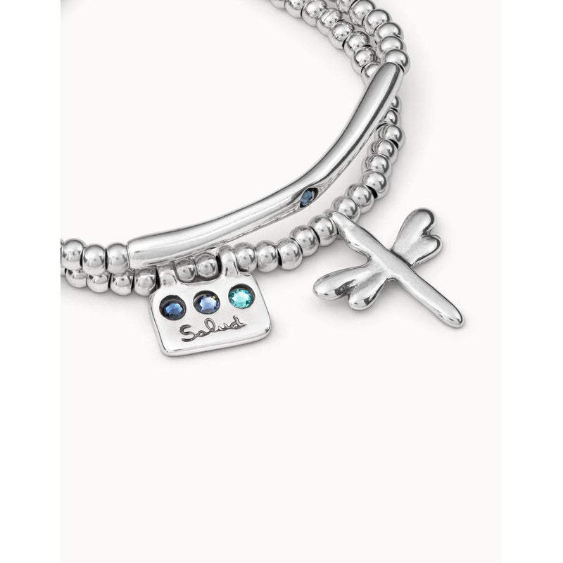 Heal Me Sterling Silver Plated Bracelet - PUL2057AZUMTL-UNO de 50-Renee Taylor Gallery