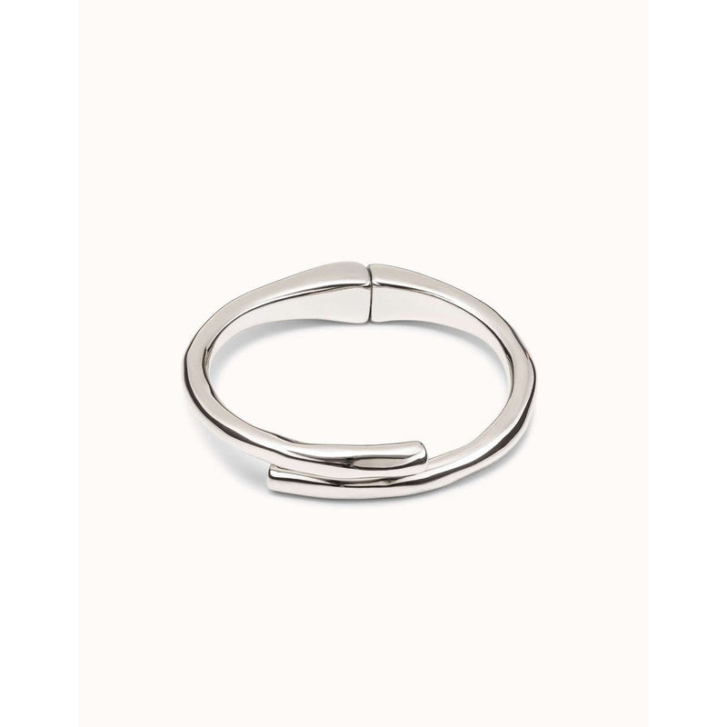 Sterling Silver-Plated Tubular Shaped Bracelet with Hidden Spring - PUL2187MTL-UNO de 50-Renee Taylor Gallery