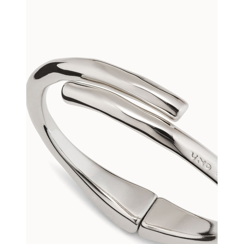 Sterling Silver-Plated Tubular Shaped Bracelet with Hidden Spring - PUL2187MTL-UNO de 50-Renee Taylor Gallery