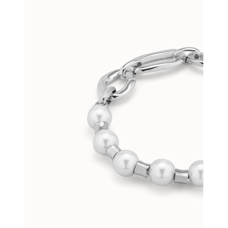 Pearl & Match Bracelet - Silver-UNO de 50-Renee Taylor Gallery