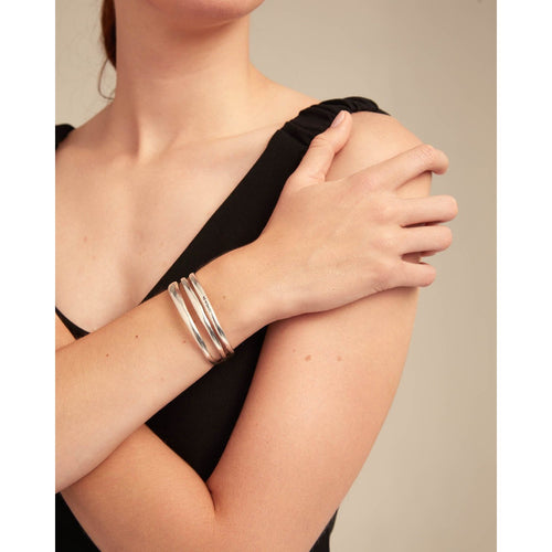 Sterling Silver-Plated Bracelet - PUL2440MTL0000M-UNO de 50-Renee Taylor Gallery