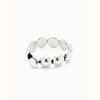 Leather Bracelet With Large Round Sterling Silver Plated Beads - PUL2517MTL-UNO de 50-Renee Taylor Gallery