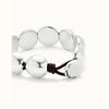 Leather Bracelet With Large Round Sterling Silver Plated Beads - PUL2517MTL-UNO de 50-Renee Taylor Gallery