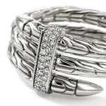 Spear Silver Diamond Pave Double Wrap Ring - RBP986812DI-John Hardy-Renee Taylor Gallery