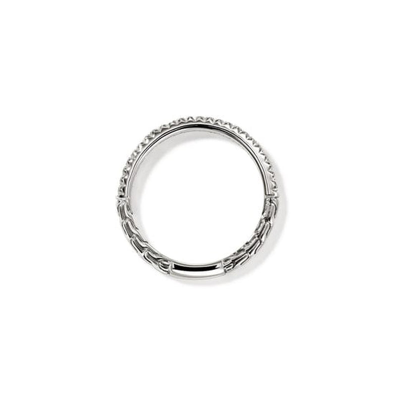 JH Essential Pavé Band Ring, Sterling Silver, Diamonds - RBP987032DI-John Hardy-Renee Taylor Gallery