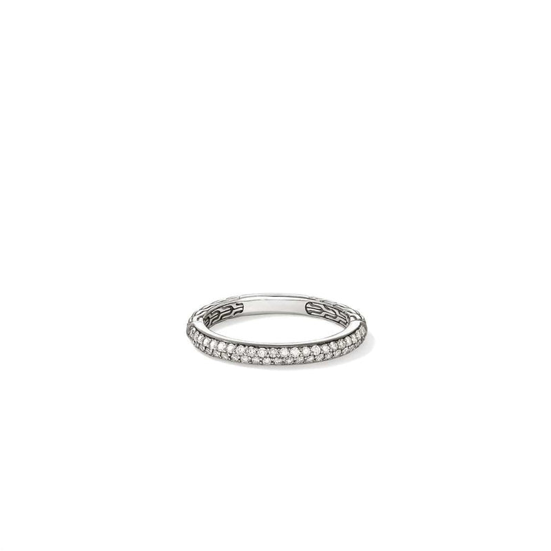 JH Essential Pavé Band Ring, Sterling Silver, Diamonds, 2.5MM - RBP987042DI-John Hardy-Renee Taylor Gallery