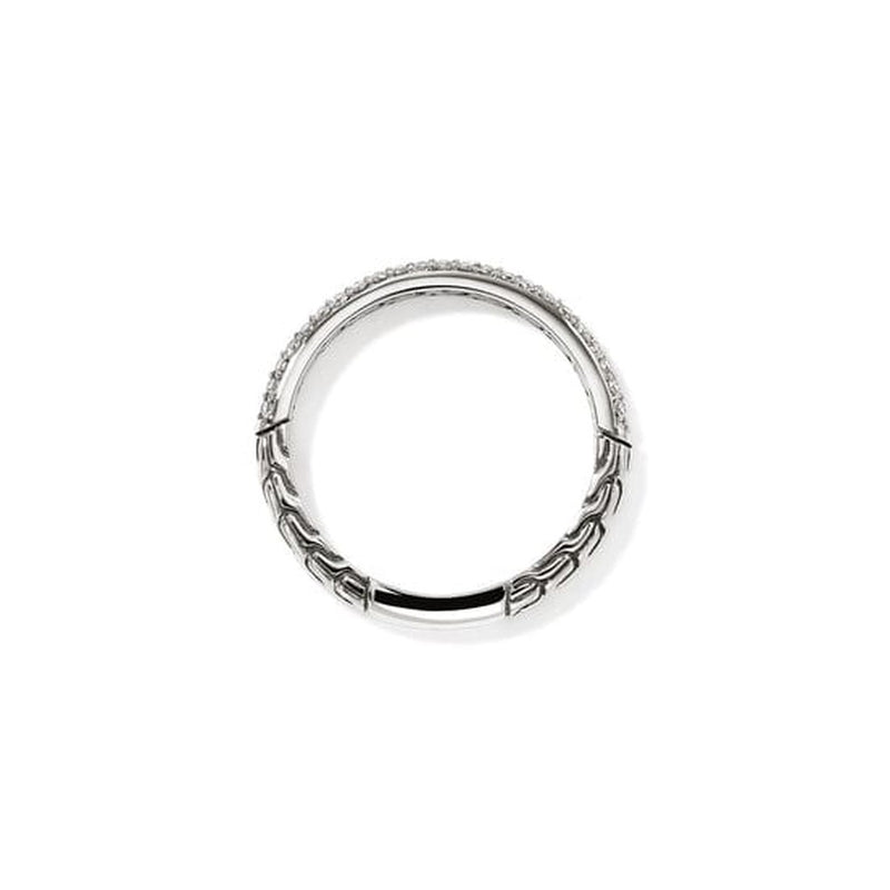 JH Essential Pavé Band Ring, Sterling Silver, Diamonds, 2.5MM - RBP987042DI-John Hardy-Renee Taylor Gallery