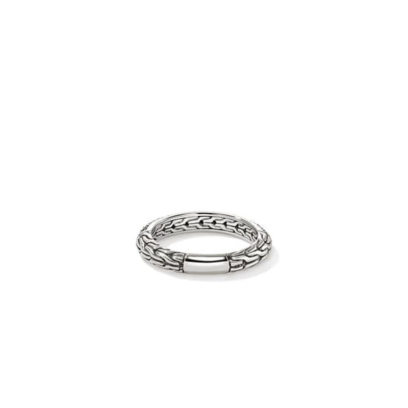 JH Essential Pavé Band Ring, Sterling Silver, Black Sapphire - RBS987054BLS-John Hardy-Renee Taylor Gallery