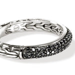 JH Essential Pavé Band Ring, Sterling Silver, Black Sapphire - RBS987054BLS-John Hardy-Renee Taylor Gallery